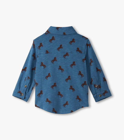 Baby & Toddler Boys Ranch Horses Button Down Shirt - Hatley Baby & Toddler