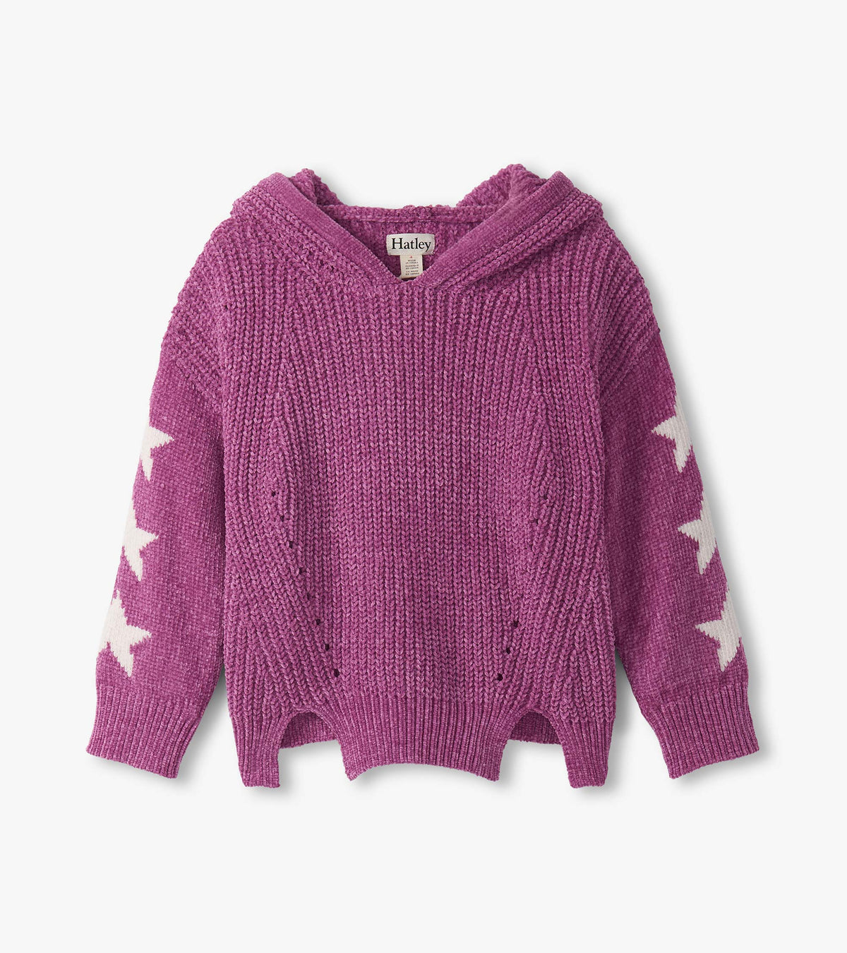 Girls Radiant Orchid Chenille Pullover Sweater - Hatley Girls
