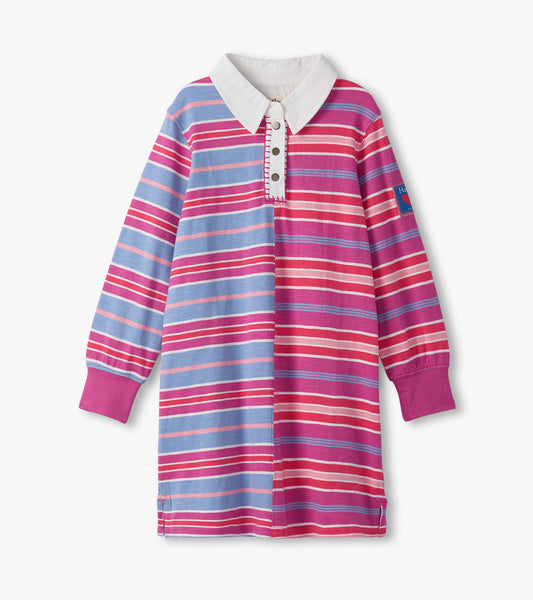 Girls Mixed Stripes Polo Dress - Hatley Girls