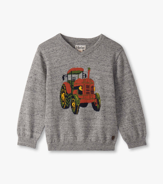 Baby & Toddler Boys Tractor V-Neck Sweater - Hatley Baby & Toddler