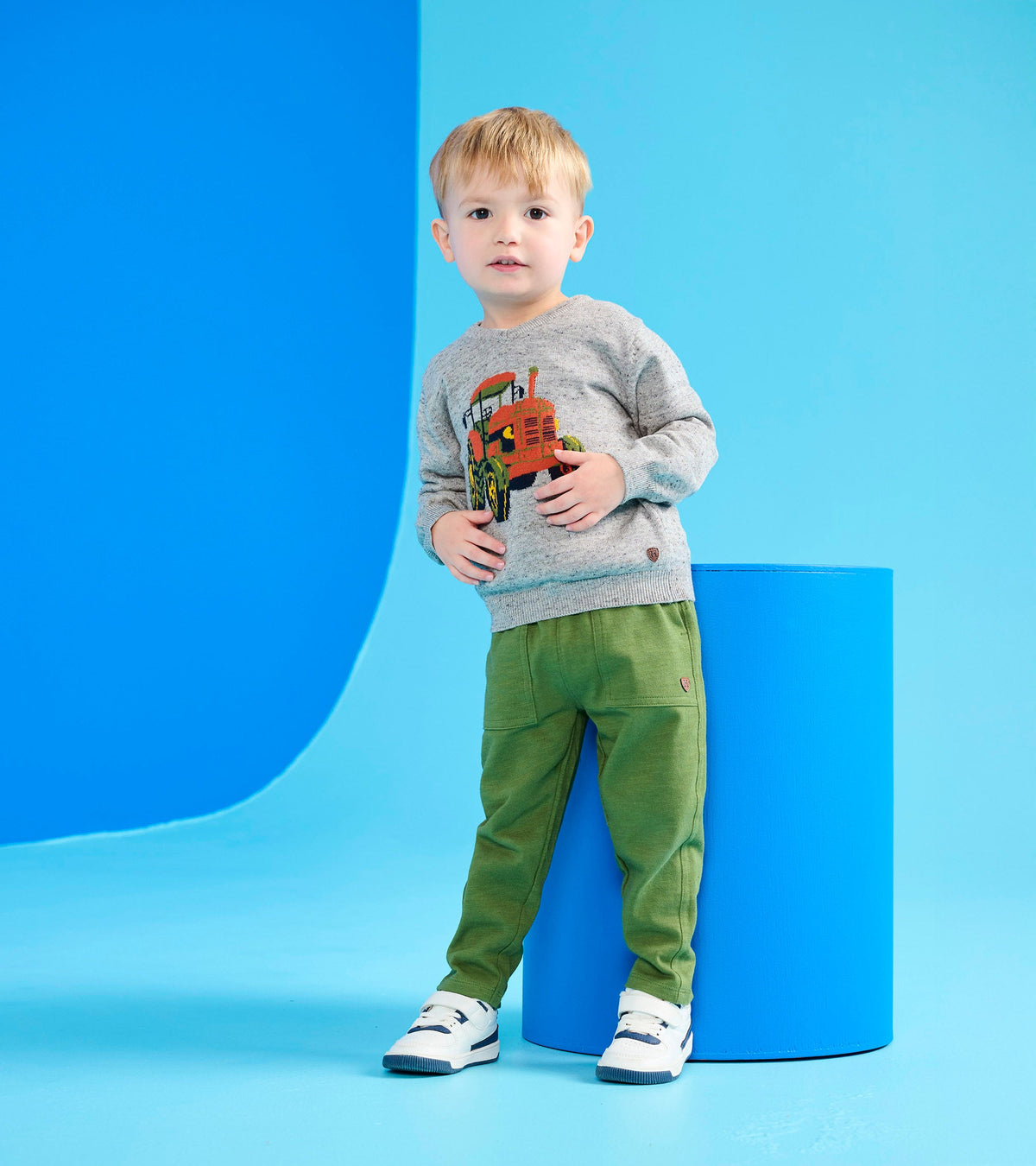Baby & Toddler Boys Tractor V-Neck Sweater - Hatley Baby & Toddler