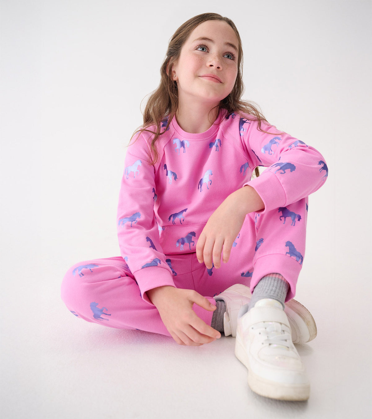 Girls Shimmer Horses Sweater - Hatley Girls