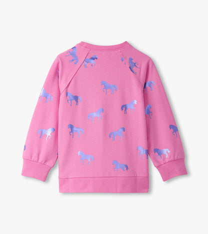 Girls Shimmer Horses Sweater - Hatley Girls