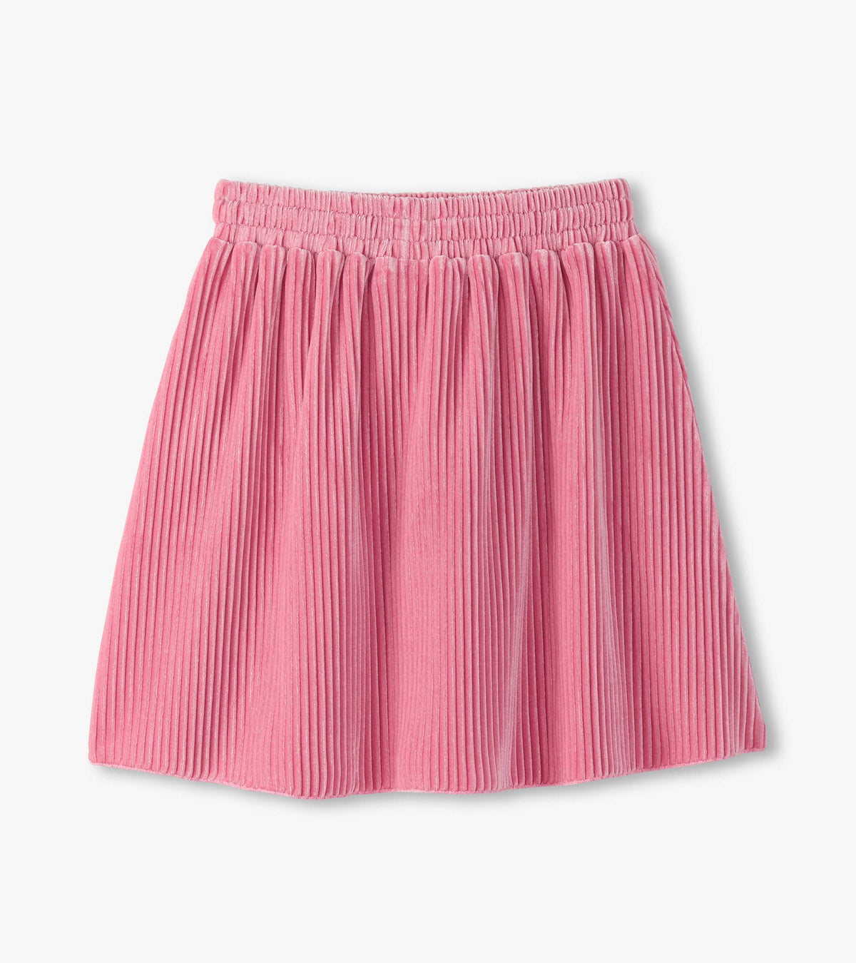 Girls Sea Pink Pleated Velour Skirt - Hatley Girls