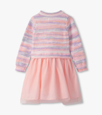 Girls Pastel Rainbow Fuzzy Mixed Skirt Dress - Hatley Girls