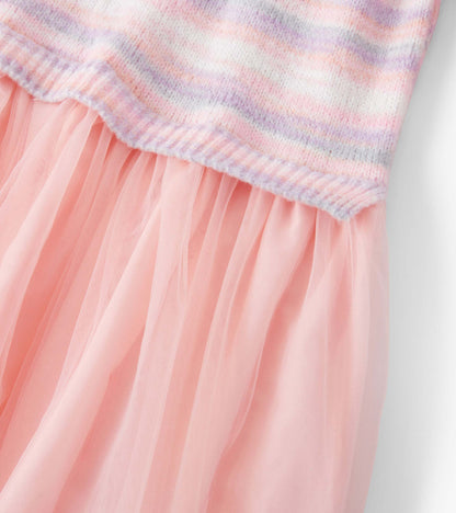 Girls Pastel Rainbow Fuzzy Mixed Skirt Dress - Hatley Girls