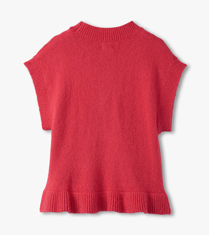 Girls Red Everywhere Sweater Vest - Hatley Girls