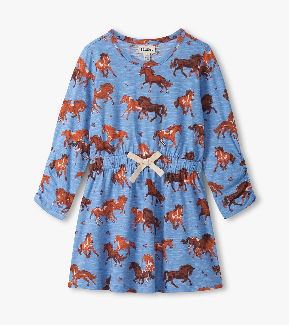Girls Tinsel Horses Cinched Waist Dress - Hatley Girls