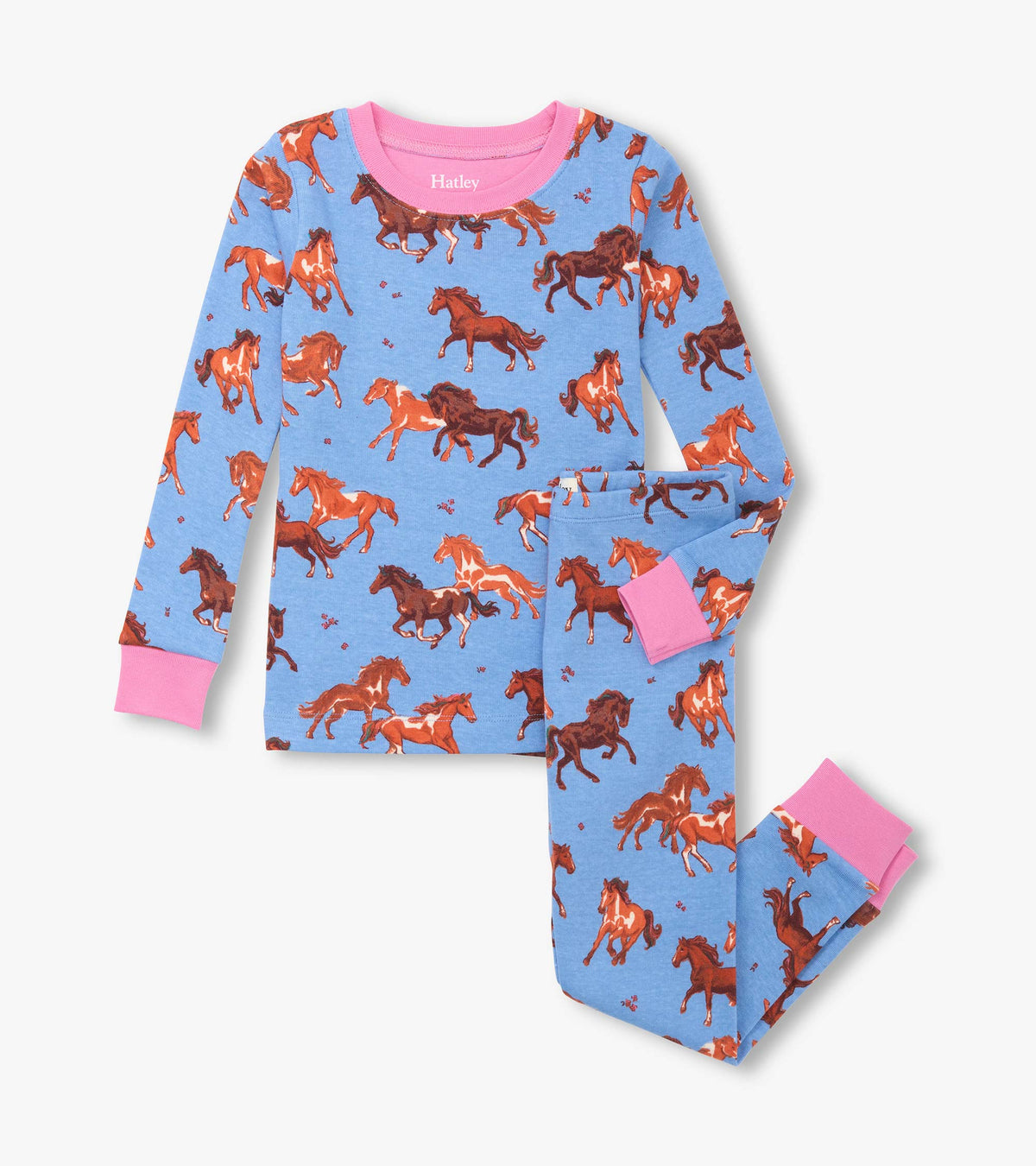 Girls Tinsel Horses Cotton Pajama Set - Hatley Girls