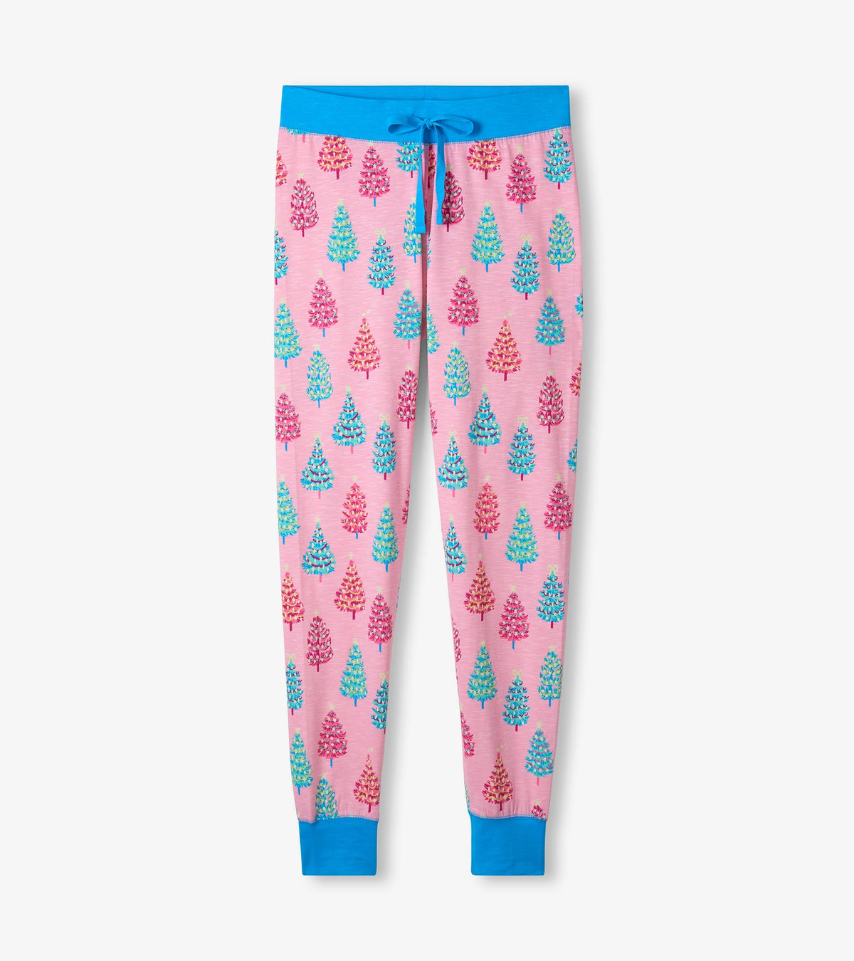 Women's Pink Bottle Brush Trees Glow in the Dark Cotton Pajama Set - Hatley Women