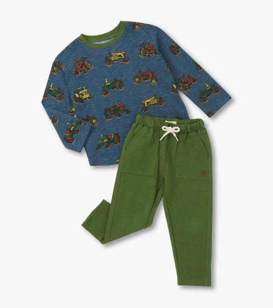 Baby & Toddler Boys Landscape Tractors Graphic Lounge Set - Hatley Baby & Toddler
