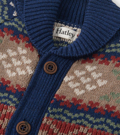 Boys Vintage Fair Isle Shawl Collar Cardigan - Hatley Boys