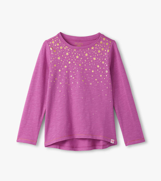 Girls Falling Stars Long Sleeve Graphic Tee - Hatley Girls