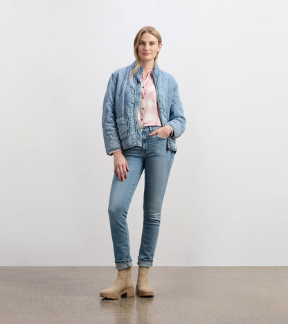 Quilted Tencel Jacket - Washed Blue - Hatley Women