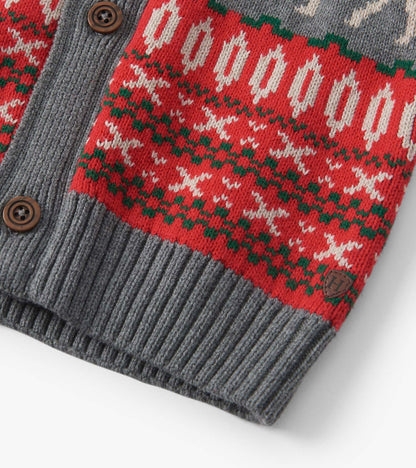 Boys Winter Elk Shawl Collar Cardigan - Hatley Boys