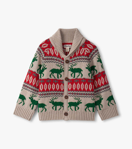 Baby & Toddler Boys Winter Elk Shawl Collar Cardigan - Hatley Baby & Toddler