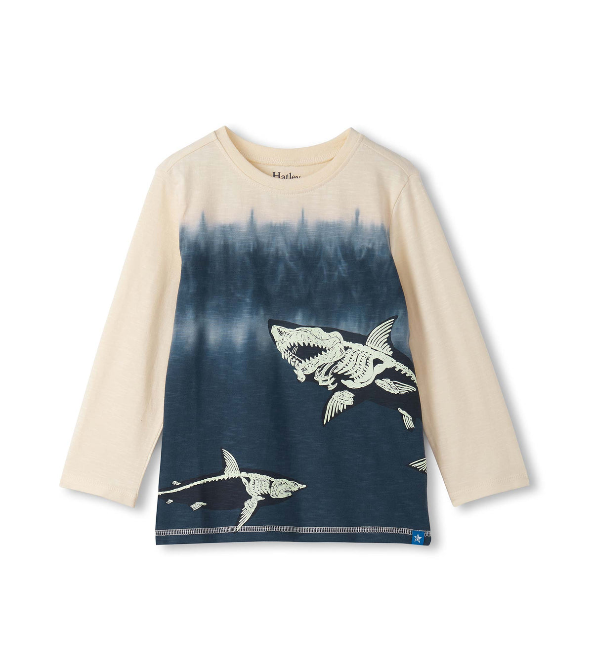 Boys Shark Bones Glow in the Dark Long Sleeve Graphic Tee - Hatley Boys
