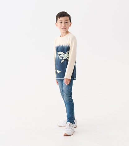 Boys Shark Bones Glow in the Dark Long Sleeve Graphic Tee - Hatley Boys