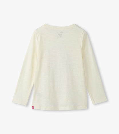 Girls Feathers Long Sleeve Graphic Tee - Hatley Girls