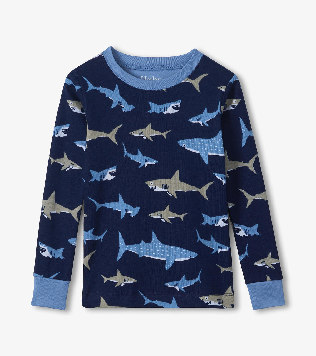 Boys Shark Frenzy Long Sleeve Pajama Set - Hatley Boys