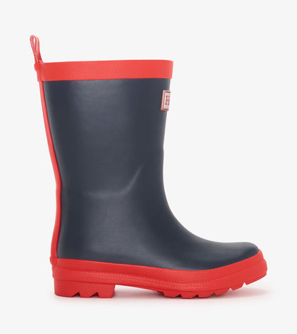Kids Navy & Red Matte Rain Boots - Hatley Boys|Girls