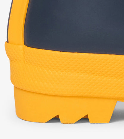 Kids Navy & Yellow Matte Rain Boots - Hatley Girls|Boys