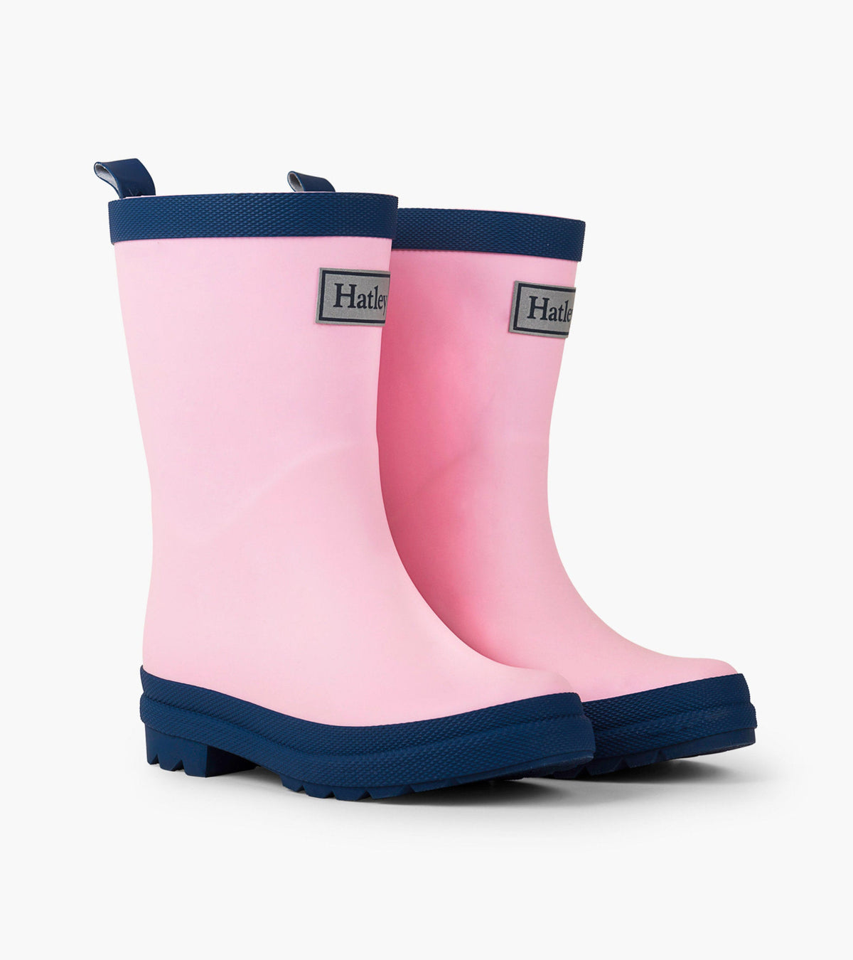 Kids Pink & Navy Matte Rain Boots - Hatley Girls
