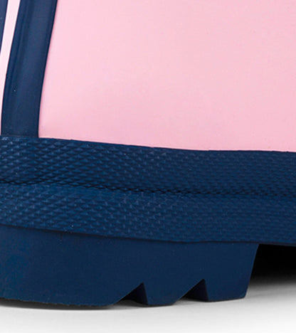 Kids Pink & Navy Matte Rain Boots - Hatley Girls