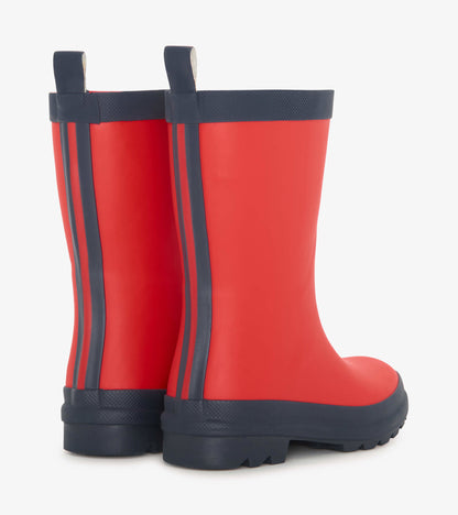 Kids Red & Navy Matte Rain Boots - Hatley Girls|Boys