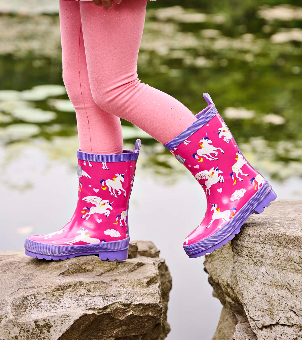 Rainbow Unicorns Rain Boots - Hatley Girls