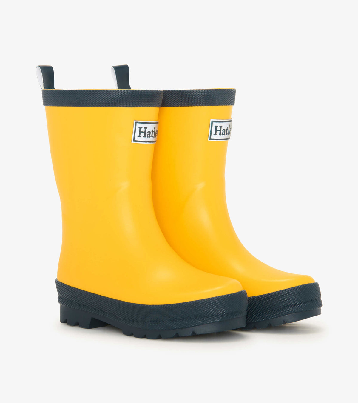 Kids Yellow & Navy Matte Rain Boots - Hatley Girls|Boys