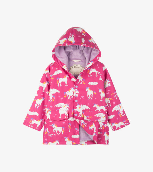 Rainbow Unicorns Raincoat - Hatley Girls