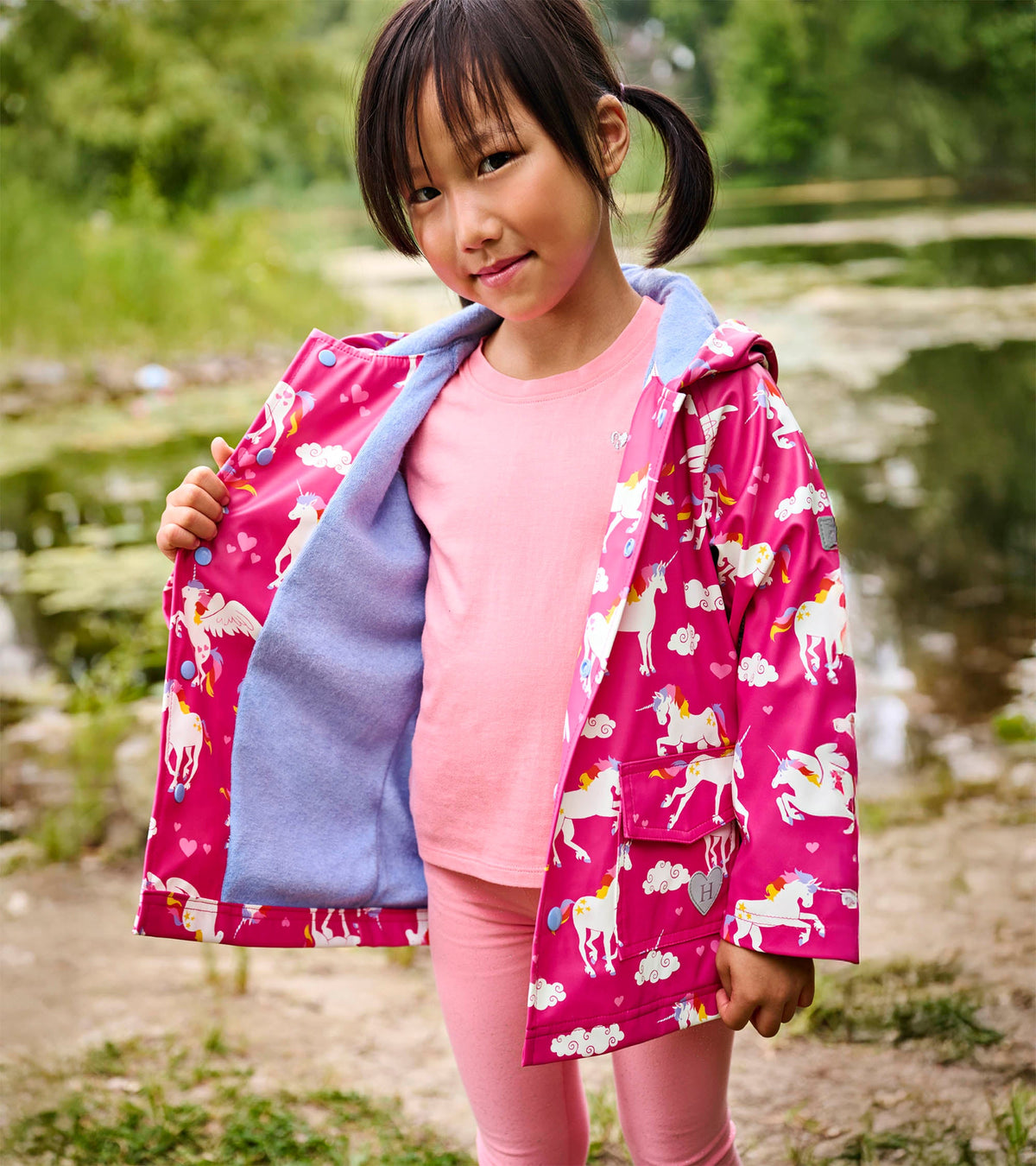 Rainbow Unicorns Raincoat - Hatley Girls