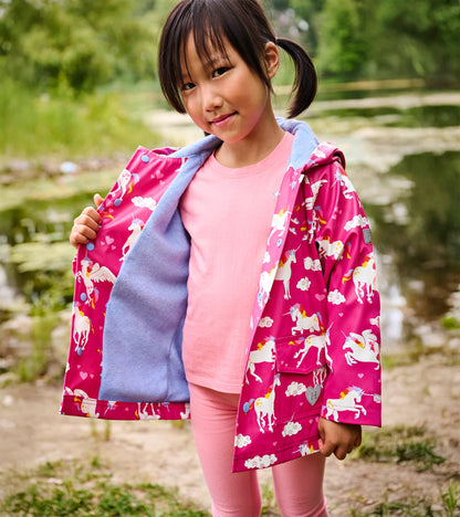 Rainbow Unicorns Raincoat - Hatley Girls