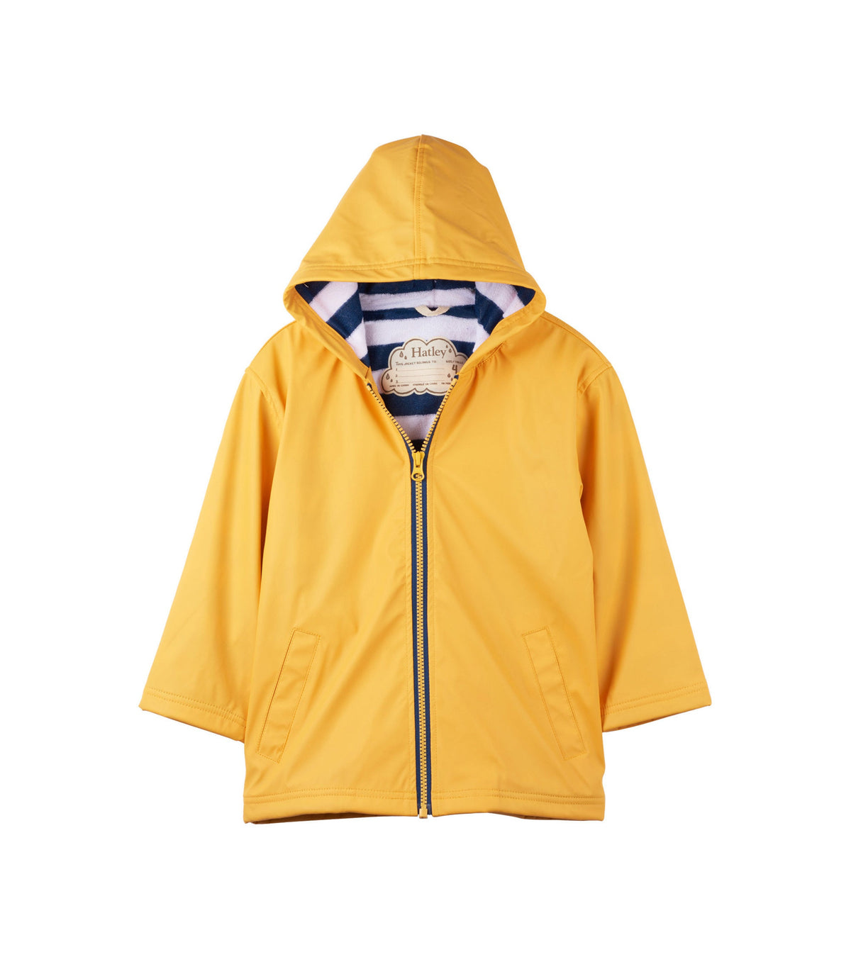 Kids Yellow Zip-Up Rain Jacket - Hatley Girls|Boys