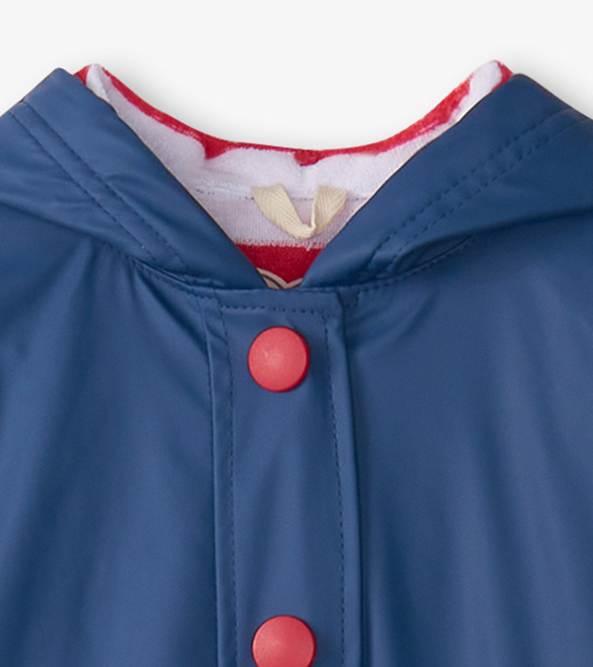 Kids Navy & Red Button-Up Rain Jacket - Hatley Girls|Boys