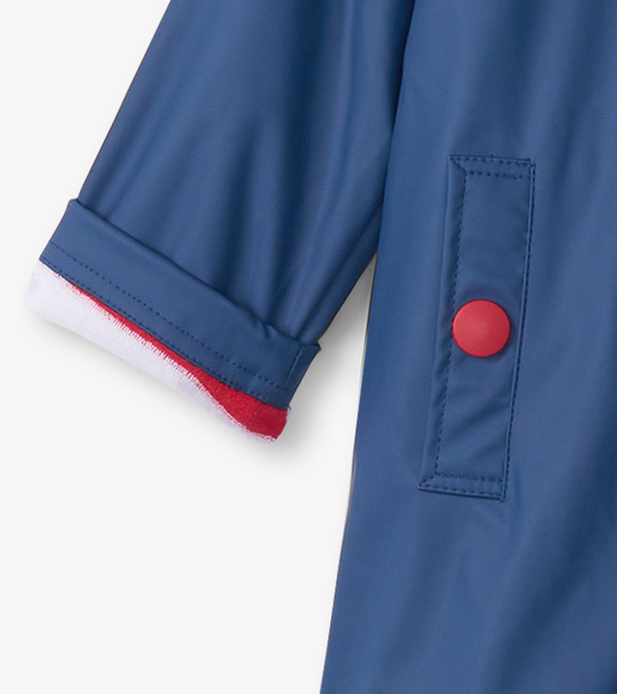 Kids Navy & Red Button-Up Rain Jacket - Hatley Girls|Boys