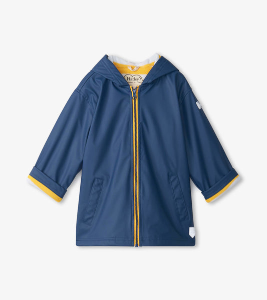 Kids Navy Zip-Up Rain Jacket - Hatley Girls|Boys