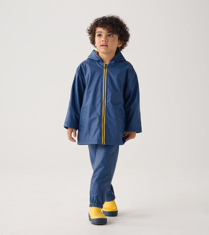 Kids Navy Zip-Up Rain Jacket - Hatley Girls|Boys