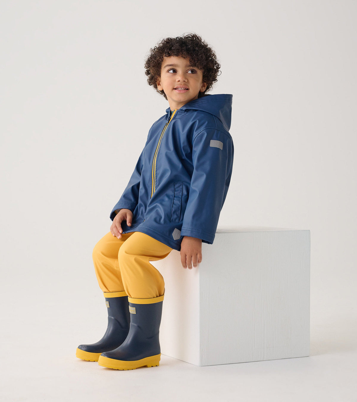 Kids Navy Zip-Up Rain Jacket - Hatley Girls|Boys