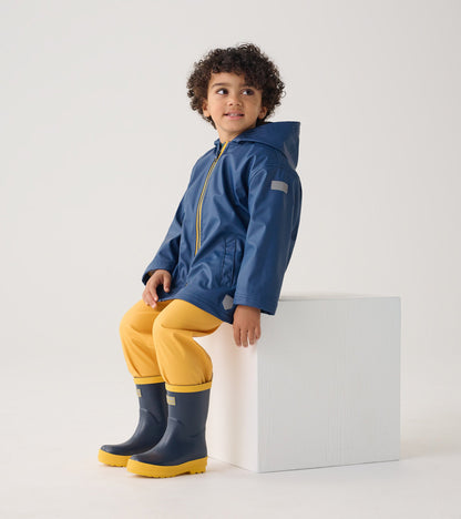 Kids Navy Zip-Up Rain Jacket - Hatley Girls|Boys