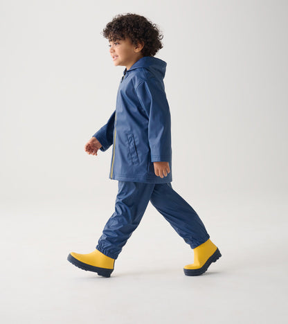 Kids Navy Zip-Up Rain Jacket - Hatley Girls|Boys