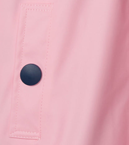 Girls Pink & Navy Button-Up Rain Jacket - Hatley Girls