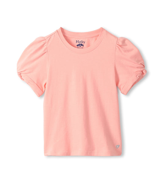 Girls Apricot Blush Twisted Sleeve T-Shirt - Hatley Girls