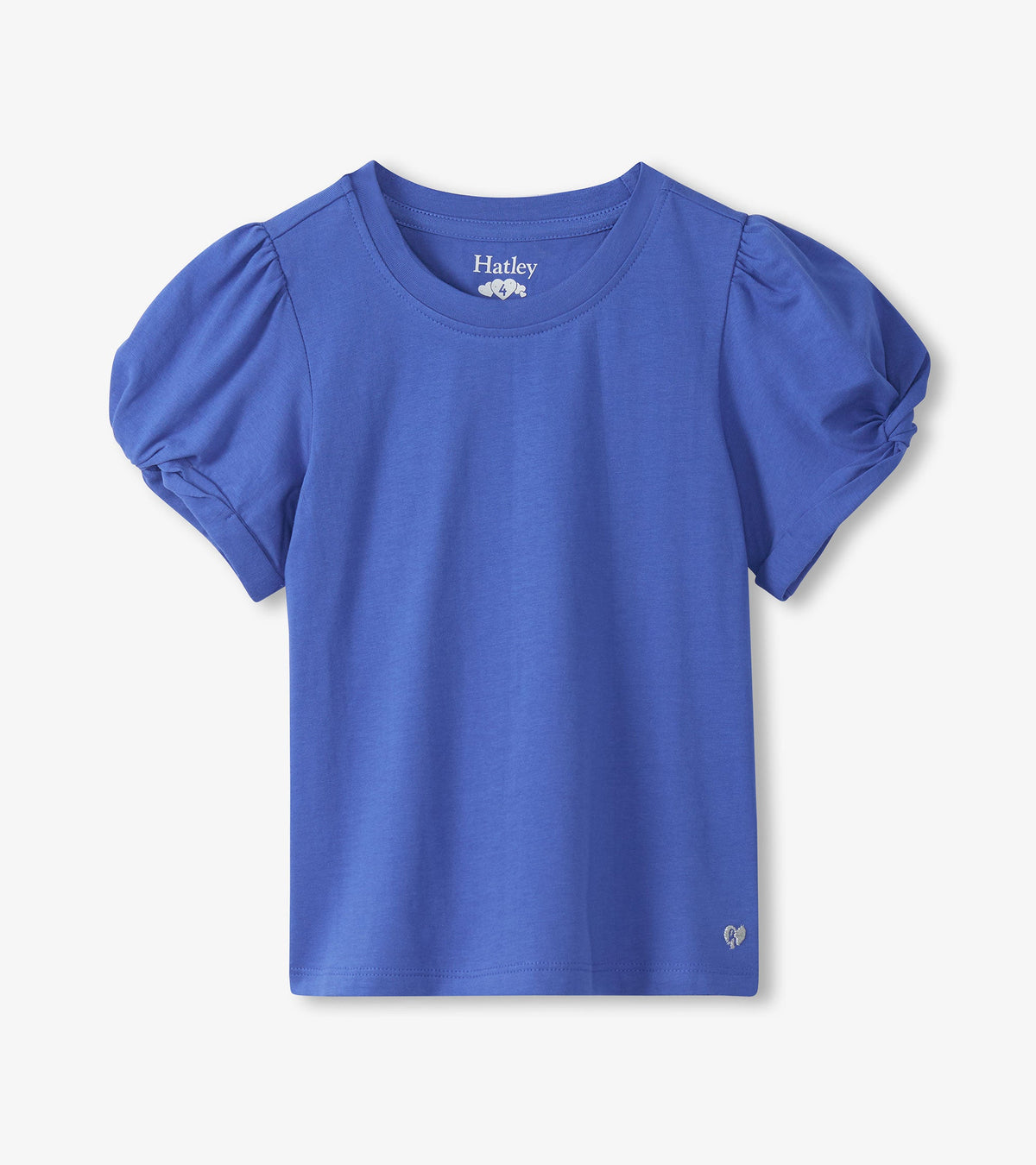 Girls Amparo Blue Twisted Sleeve T-Shirt - Hatley Girls