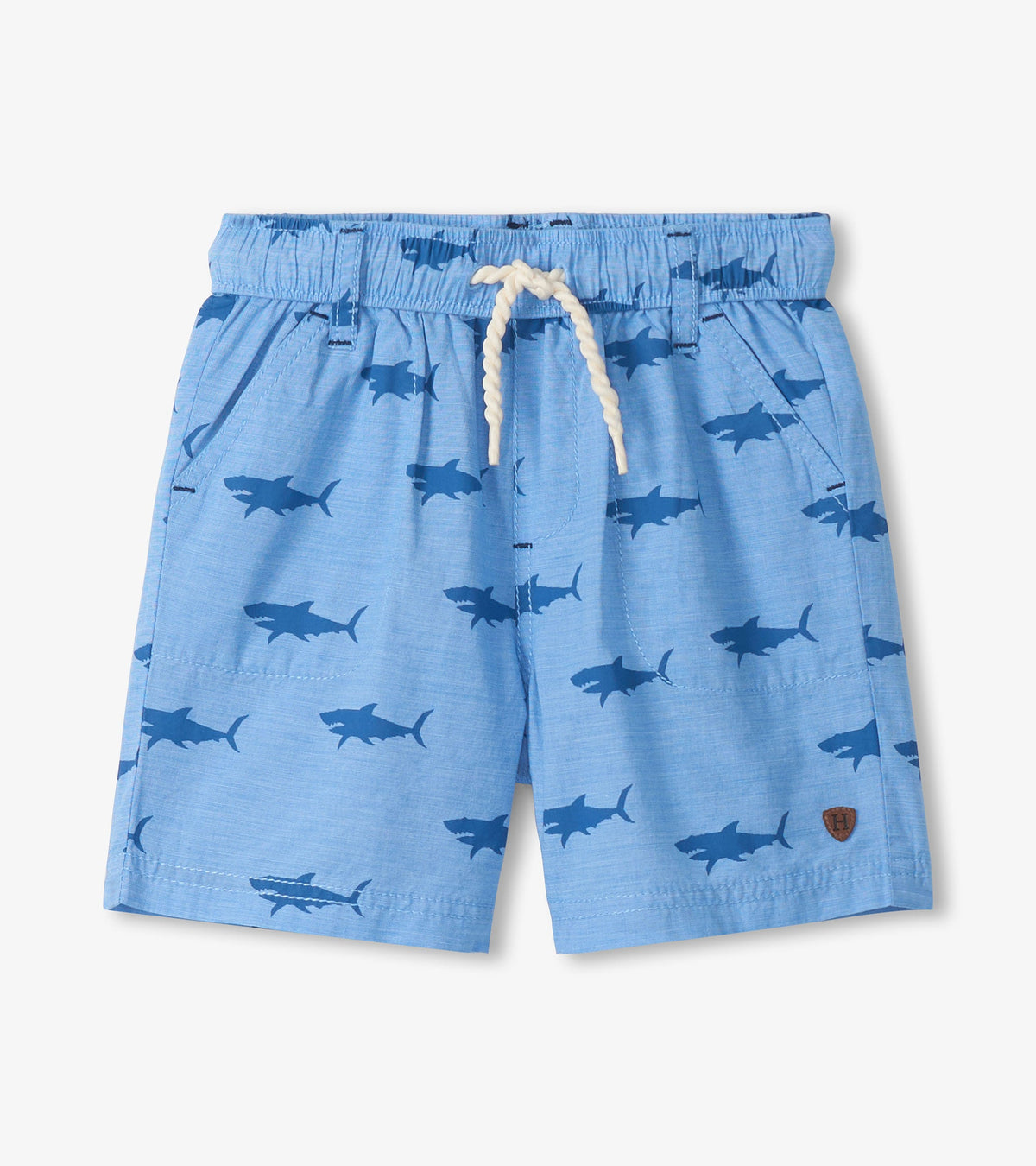 Boys Sharks Oxford Woven Shorts - Hatley Boys