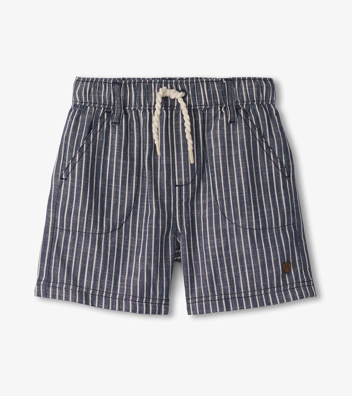 Boys Striped Blue Woven Shorts - Hatley Boys