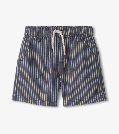 Boys Striped Blue Woven Shorts - Hatley Boys