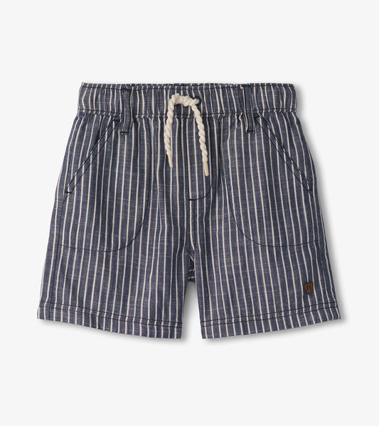 Boys Striped Blue Woven Shorts - Hatley Boys