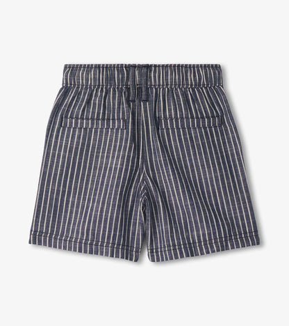 Boys Striped Blue Woven Shorts - Hatley Boys